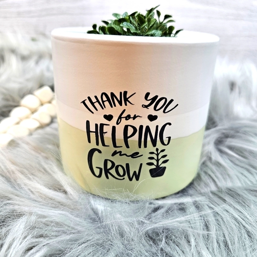 🌞2 for $20🌞 Teacher plant pot Thank You For Helping Me Grow